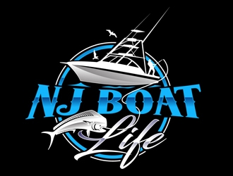 NJ Boat Life  logo design by DreamLogoDesign