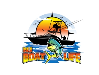 NJ Boat Life  logo design by DreamLogoDesign