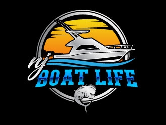 NJ Boat Life  logo design by daywalker