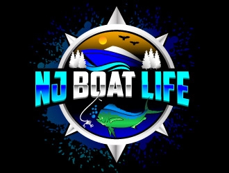 NJ Boat Life  logo design by REDCROW