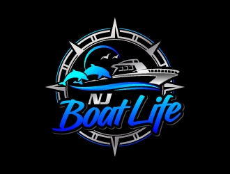 NJ Boat Life  logo design by jaize