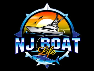 NJ Boat Life  logo design by DreamLogoDesign
