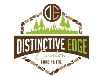 Distinctive Edge Custom Curbing Ltd. logo design by REDCROW