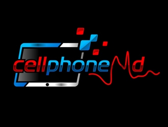 cell phone md logo design by DreamLogoDesign