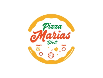 marias pizza west logo design by heba