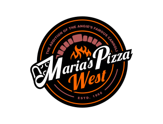 marias pizza west logo design by jm77788