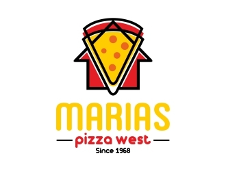 marias pizza west logo design by adwebicon