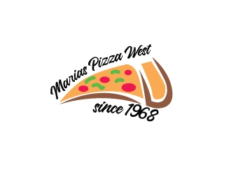 marias pizza west logo design by sanstudio