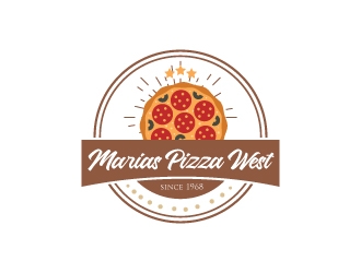 marias pizza west logo design by sanstudio