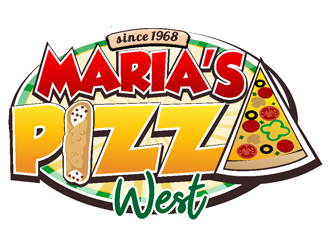 marias pizza west logo design by coco