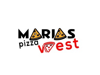 marias pizza west logo design by bougalla005