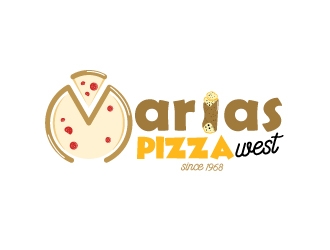 marias pizza west logo design by uttam