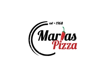 marias pizza west logo design by Lovoos