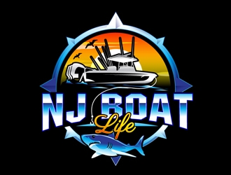 NJ Boat Life  logo design by DreamLogoDesign