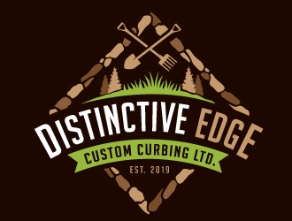 Distinctive Edge Custom Curbing Ltd. logo design by REDCROW