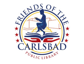 Friends of the Carlsbad Public Library logo design by invento