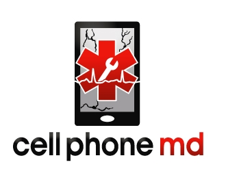 cell phone md logo design by PMG