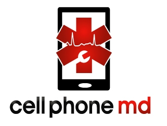 cell phone md logo design by PMG