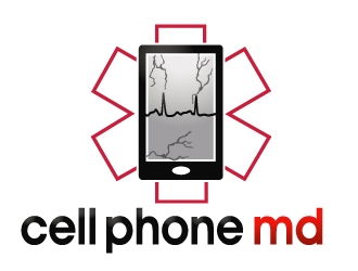 cell phone md logo design by PMG