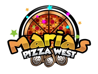 marias pizza west logo design by DreamLogoDesign