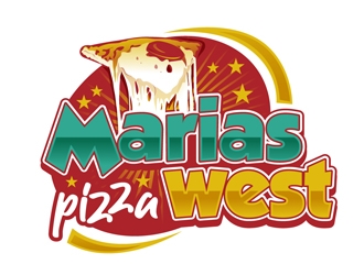 marias pizza west logo design by DreamLogoDesign