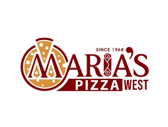 marias pizza west logo design by Foxcody