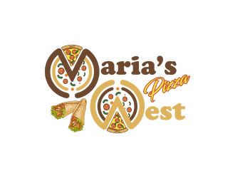 marias pizza west logo design by nona