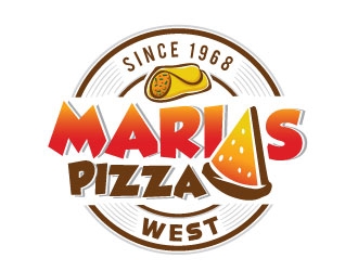 marias pizza west logo design by Conception
