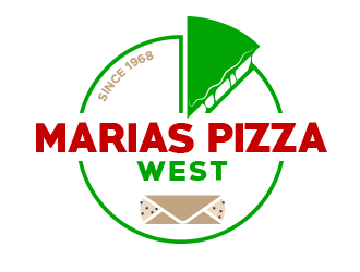 marias pizza west logo design by BeDesign