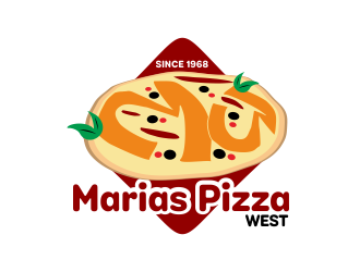 marias pizza west logo design by kanal