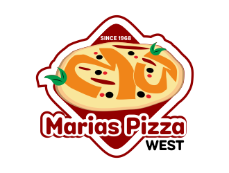 marias pizza west logo design by kanal