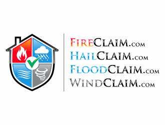 FireClaim.com/FloodClaim.com/HailClaim.com/WindClaim.com logo design by agus