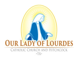 Our Lady of Lourdes Catholic Church logo design by Pyro-Manu