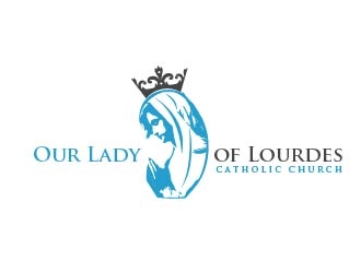 Our Lady of Lourdes Catholic Church logo design by shravya