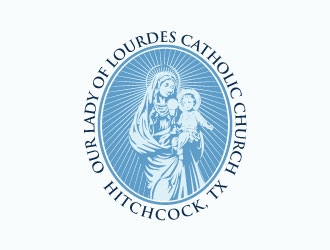 Our Lady of Lourdes Catholic Church logo design by AYATA