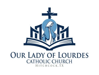 Our Lady of Lourdes Catholic Church logo design by AYATA