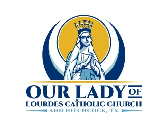 Our Lady of Lourdes Catholic Church logo design by uttam