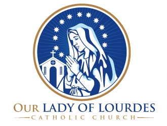 Our Lady of Lourdes Catholic Church logo design by Suvendu