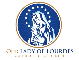 Our Lady of Lourdes Catholic Church logo design by Suvendu