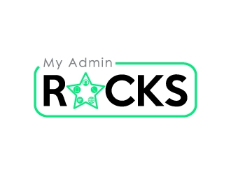 My Admin Rocks  logo design by twomindz