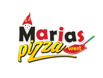 marias pizza west logo design by invento