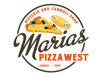marias pizza west logo design by Ultimatum