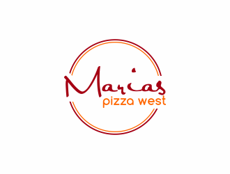 marias pizza west logo design by ammad