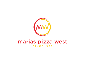 marias pizza west logo design by ammad