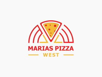 marias pizza west logo design by diki