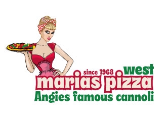 marias pizza west logo design by AYATA