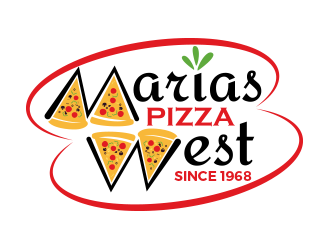 marias pizza west logo design by scriotx