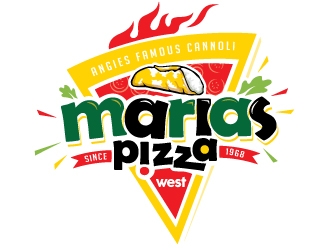 marias pizza west logo design by REDCROW