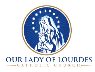 Our Lady of Lourdes Catholic Church logo design by Suvendu