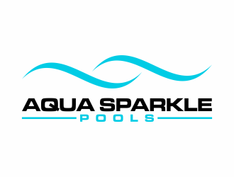 Aqua Sparkle Pools logo design by hopee